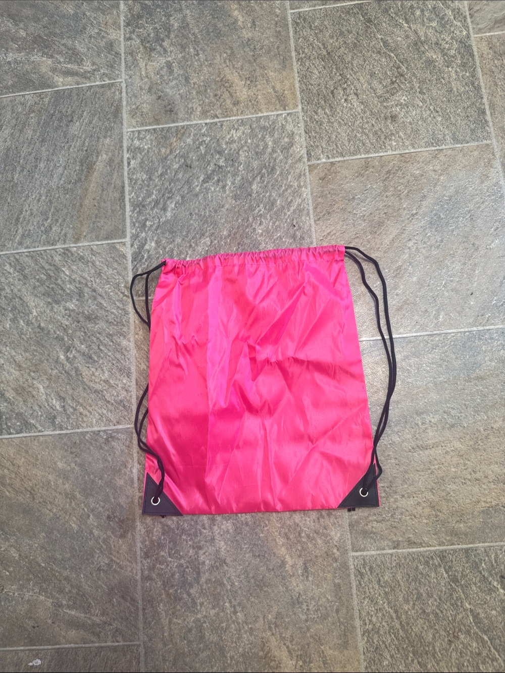 Bright Pink Drawstring Backpack - Picture 2 of 2